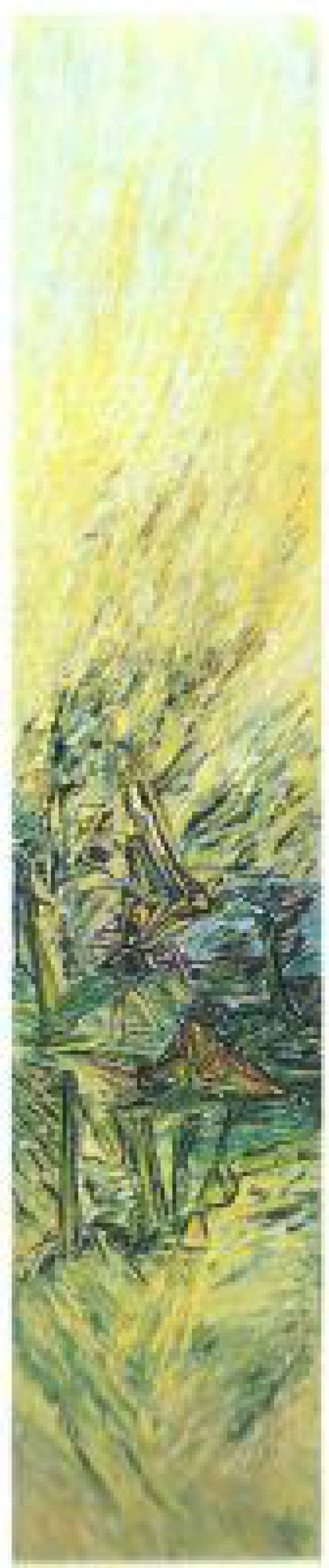 
                  The Counter Wind Series - XIII, 1991, Oil on canvas, 350 x 70 cm        