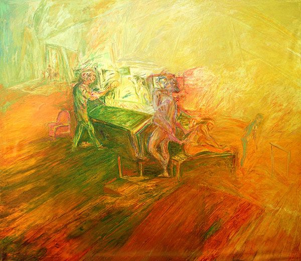 
                  Gym, 1995, Oil on canvas, 260 x 300 cm        