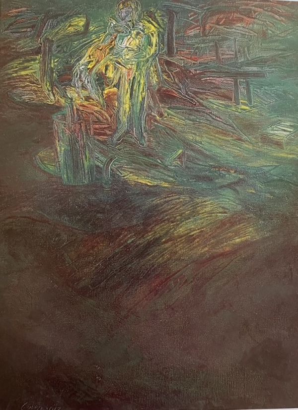 
                  34820, 1995, Oil on canvas, 131 x 97 cm        