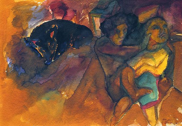 
                  Untitled, 1996, Watercolor on paper, 50.5 x 70 cm        