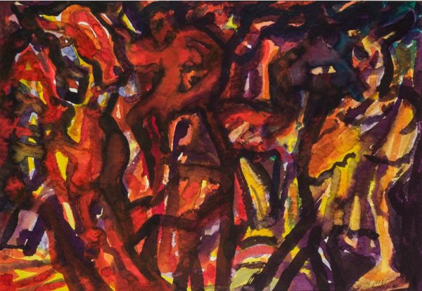 
                  Untitled, 1996, Watercolor on paper, 50,5 x 73 cm        