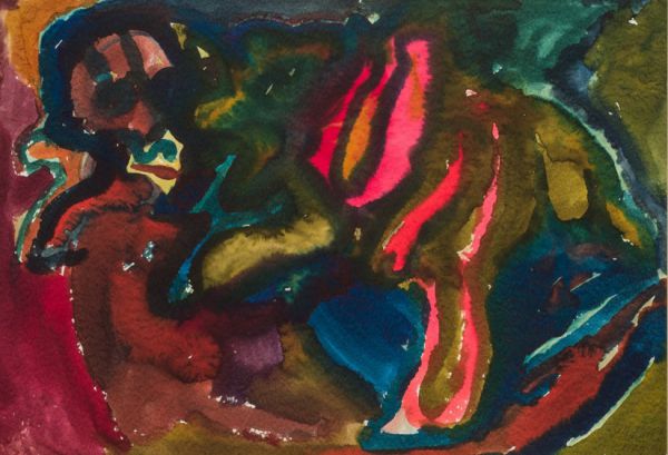 
                  Untitled, 1996, Watercolor on paper, 50,5 x 73 cm        