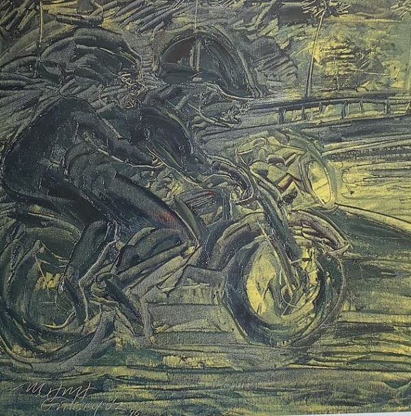 
                  The night journey, 1996, Oil on canvas, 50 x 50 cm        