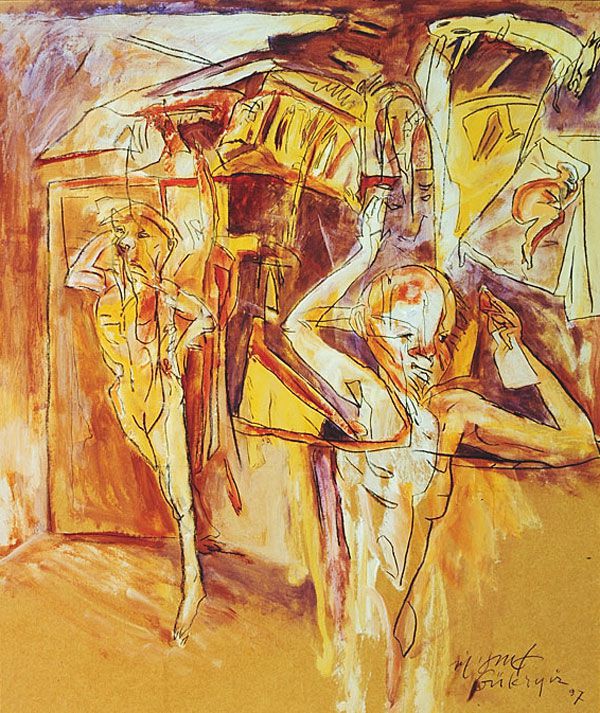 
                  Untitled, 1997, Acrylic on maruflage craft paper, 220 x 197 cm        