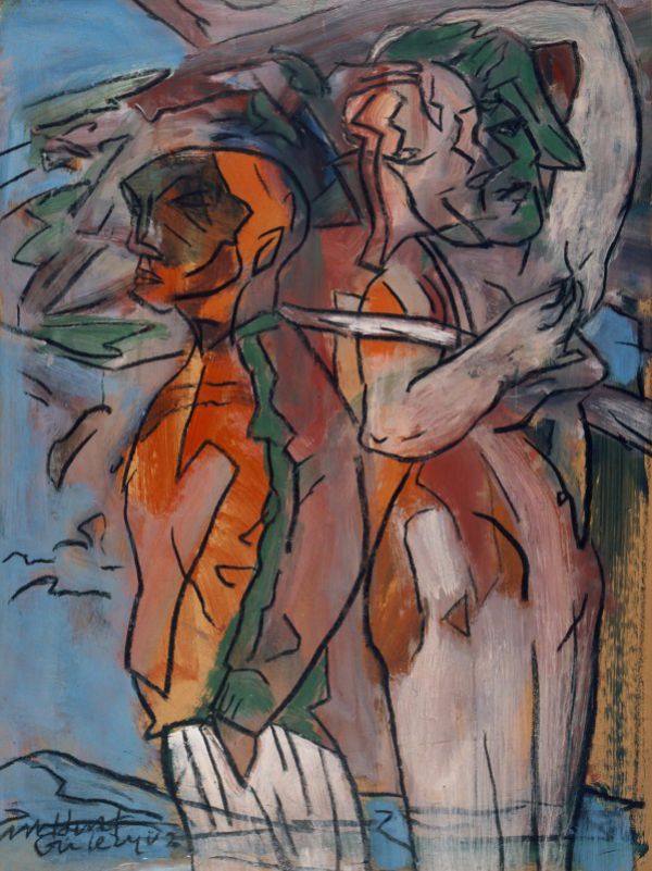 
                  Untitled, 1997, Acrylic on maruflage craft paper, 72 x 54 cm        