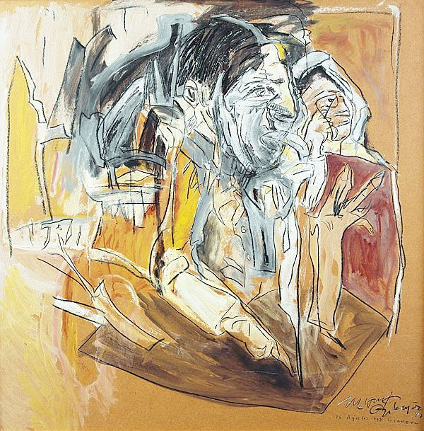 
                  Untitled, 1997, Acrylic on maruflage craft paper, 120 x 120 cm        