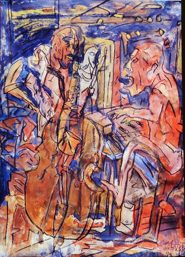 
                  Untitled, 1998, Oil on paper, 90 x 70 cm        