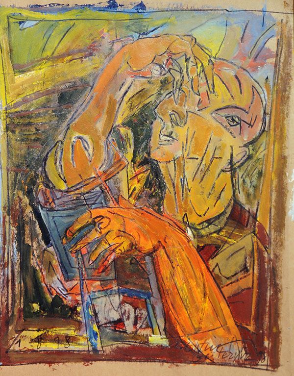 
                  Untitled, 1998, Oil on paper, 75 x 60 cm        
