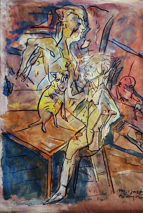 
                  Untitled, 1998, Oil on paper,  x  cm        