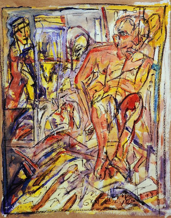 
                  Untitled, 1998, Oil on paper, 78 x 59 cm        