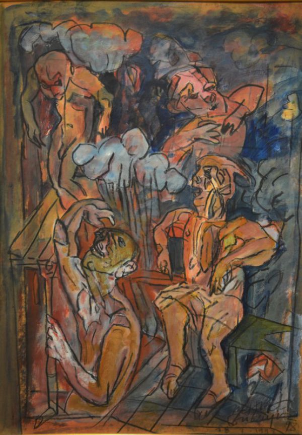 
                  Untitled, 1998, Acrylic on maruflage craft paper, 84 x 62 cm        