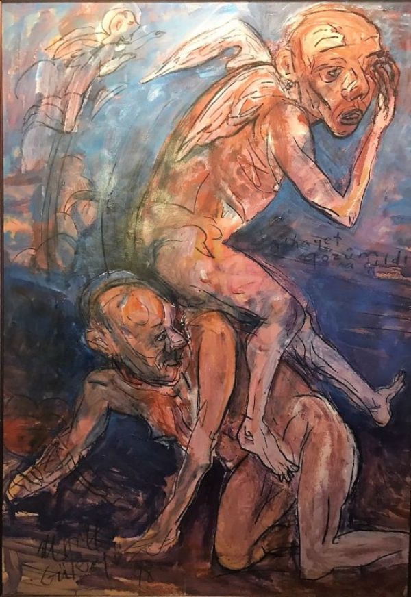 
                  My Eyes Are Finally Open, 1998, Acrylic on maruflage craft paper, 150 x 105 cm        