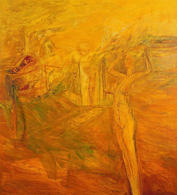 
                  Yellow Room, 1998, Oil on canvas, 200 x 180 cm        