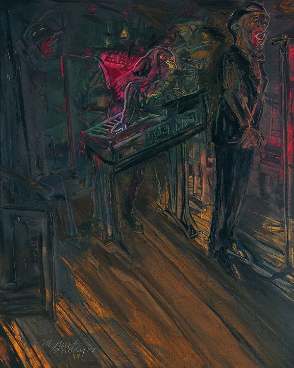 
                  The Singer I, 1998, Oil on canvas, 70 x 56 cm        