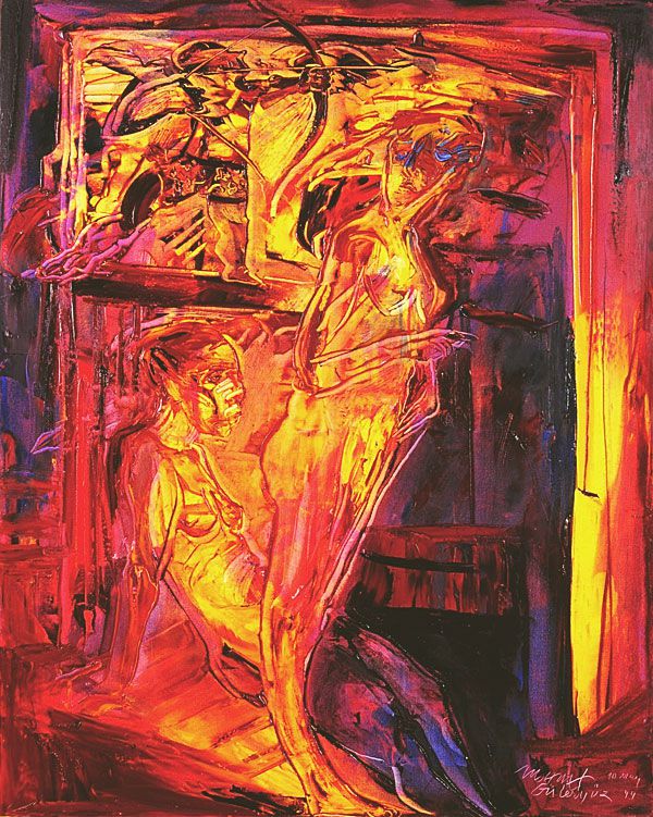 
                  Composition, 1999, Oil on canvas, 69 x 55 cm        