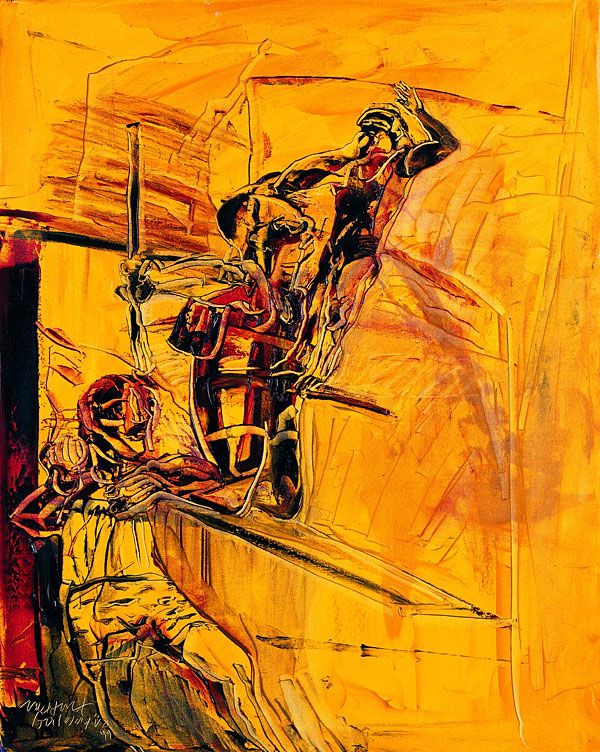 
                  The Show, 1999, Oil on canvas, 69 x 55 cm        