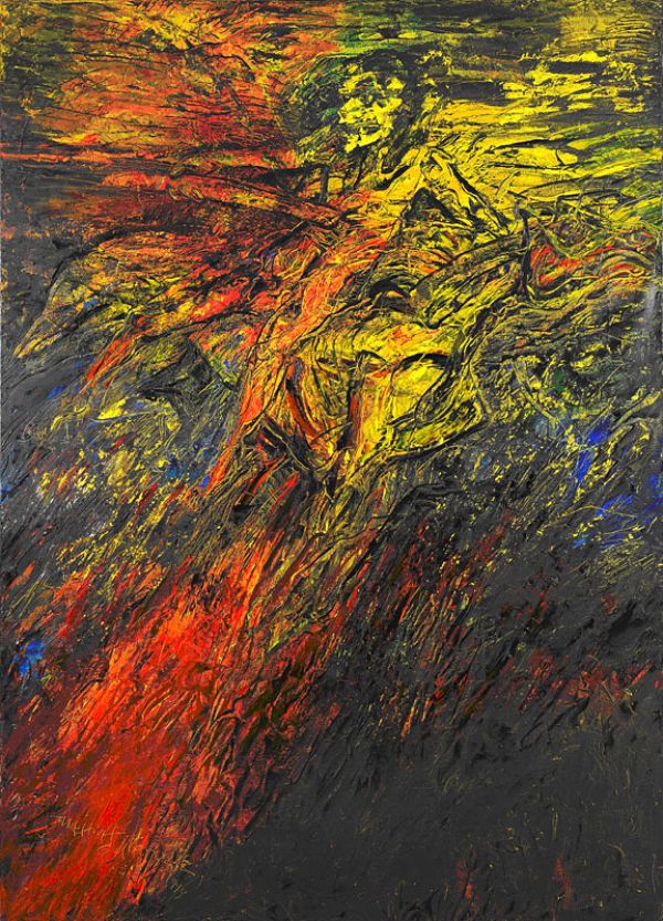 
                  In Memory of Ahmet Taner Kislali, 1999, Oil on canvas, 250 x 180 cm        
