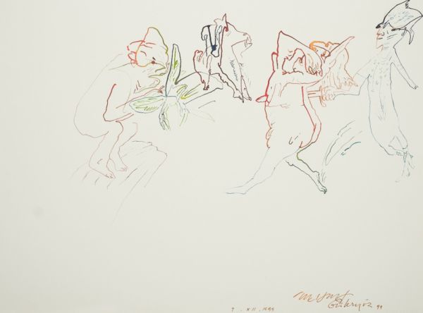 
                  7.XII.1999, 1999, Ecoline on paper, 53 x 72 cm        