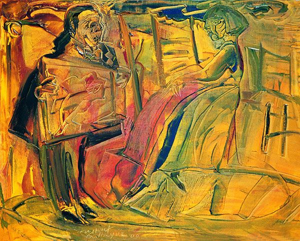 
                  The Gallery Owner, 2000, Oil on canvas, 54.5 x 69 cm        
