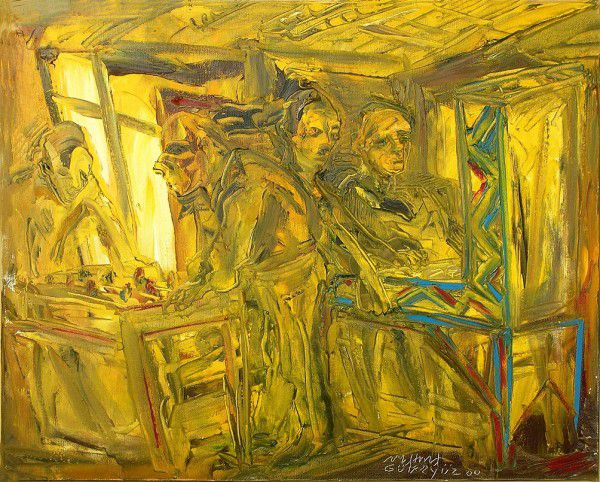 
                  Game Hall, 2000, Oil on canvas, 56 x 70 cm        