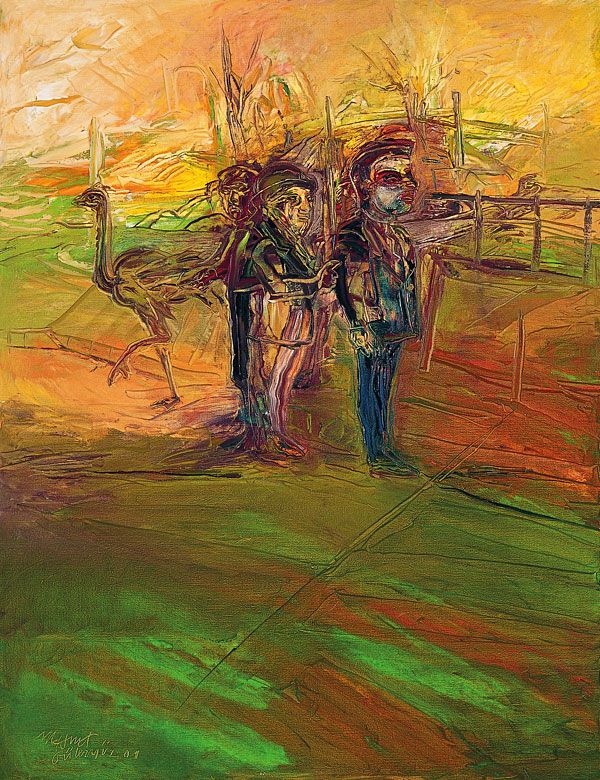 
                  Composition, 2001, Oil on canvas, 116 x 89 cm        