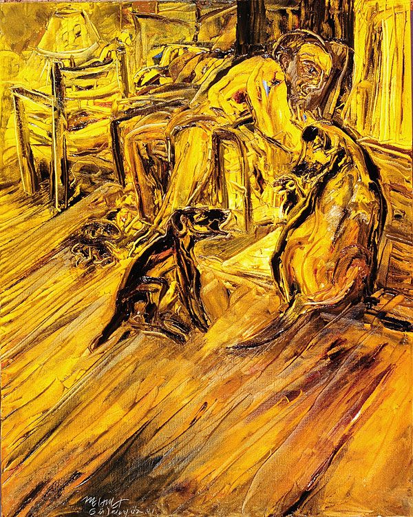 
                  Interiour, 2001, Oil on canvas, 69 x 55 cm        