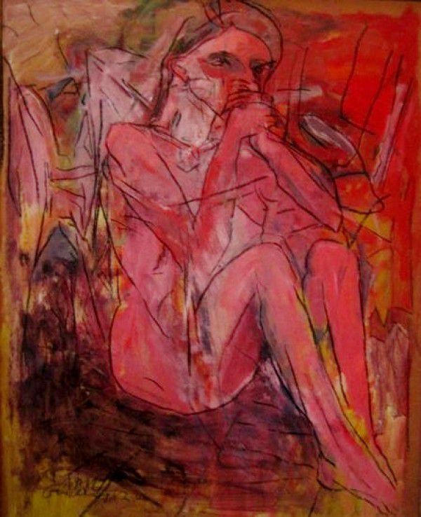 
                  Untitled, 2004, Acrylic on maruflage craft paper, 103 x 82 cm        