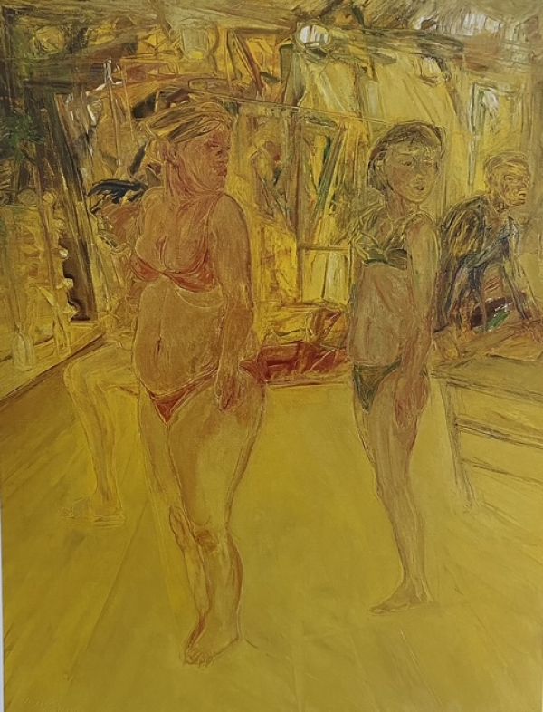 
                  Auditions, 2004, Oil on canvas, 116 x 89 cm        