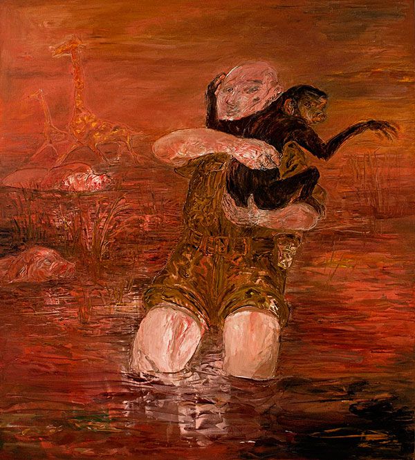 
                  Rescued, 2009, Oil on canvas, 200 x 180 cm        
