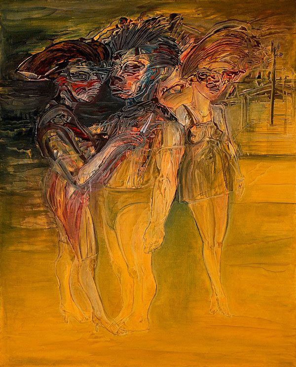 
                  It's either her or me, 2009, Oil on canvas, 162 x 180 cm        