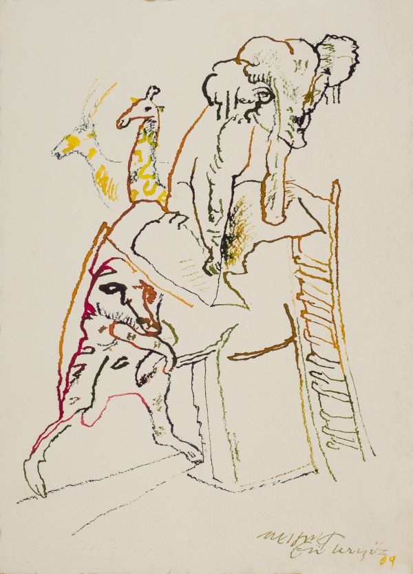 
                  Untitled, 2009, Ecoline on paper, 35 x 26 cm        