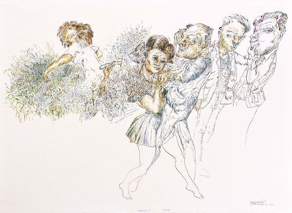 
                  Untitled, 2013, Ecoline on paper, 57 x 77 cm        