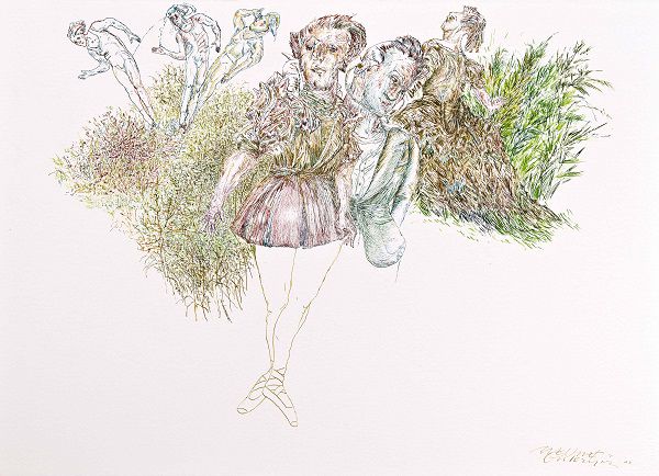 
                  Untitled, 2013, Ecoline on paper, 57 x 77 cm        