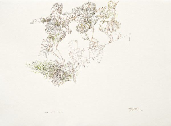 
                  Fish Bone, 2016, Ecoline on paper, 56 x 76 cm        