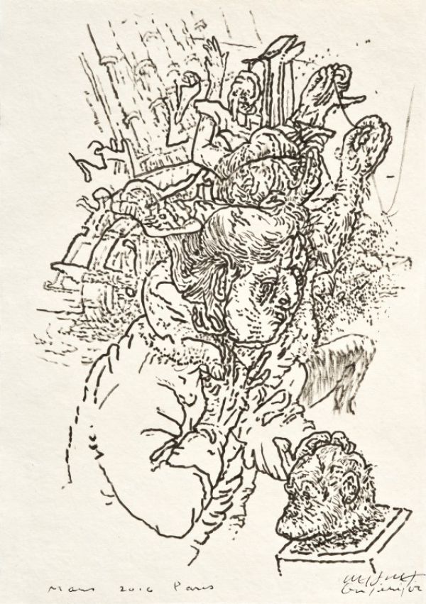 
                  Solutions Series-2, 2016, Ink on paper, 20.7 x 30 cm        