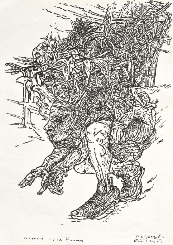 
                  Solutions Series-4, 2016, Ink on paper, 20.7 x 30 cm        