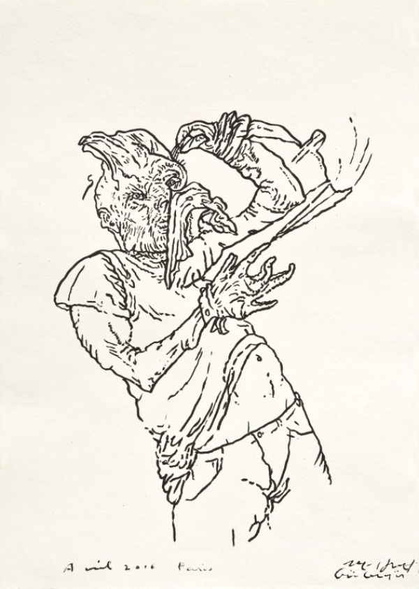 
                  Solutions Series-8, 2016, Ink on paper, 20.7 x 30 cm        