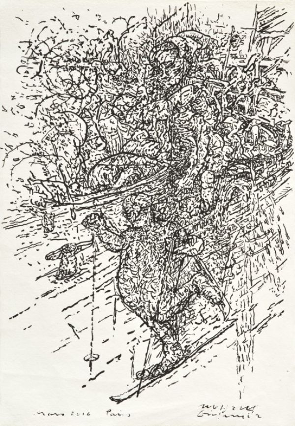 
                  Solutions Series-10, 2016, Ink on paper, 20.7 x 30 cm        