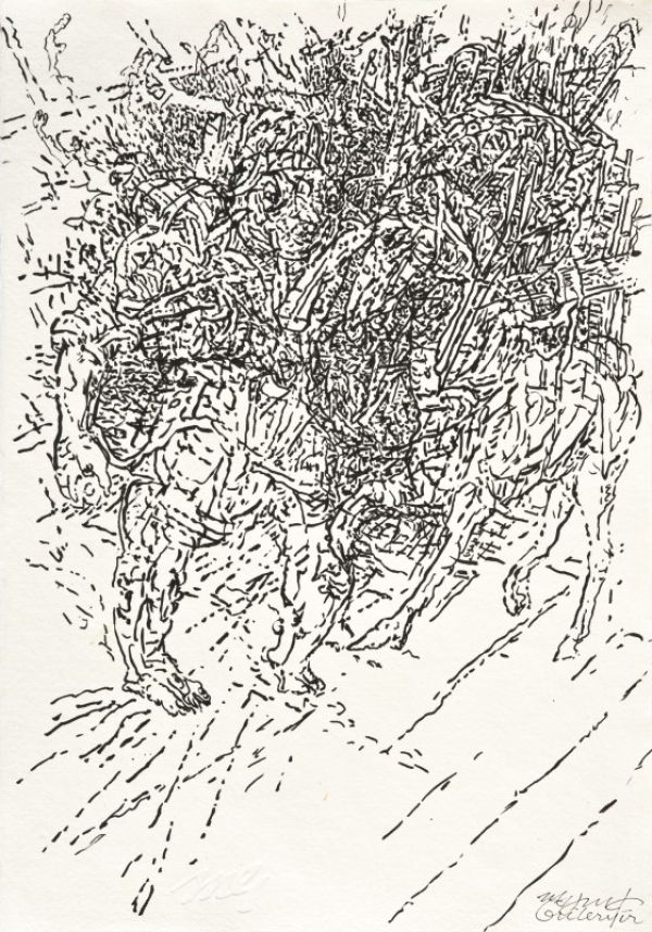 
                  Solutions Series-14, 2016, Ink on paper, 20.7 x 30 cm        