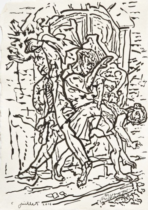 
                  Solutions Series-15, 2016, Ink on paper, 21 x 15 cm        