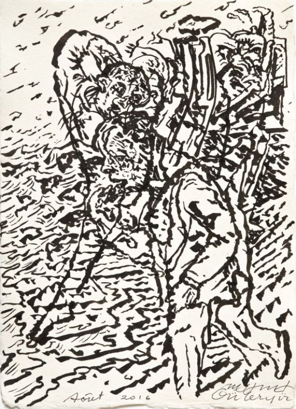 
                  Solutions Series-16, 2016, Ink on paper, 21 x 15 cm        