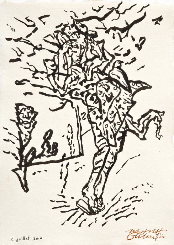 
                  Solutions Series-20, 2016, Ink on paper, 21 x 15 cm        