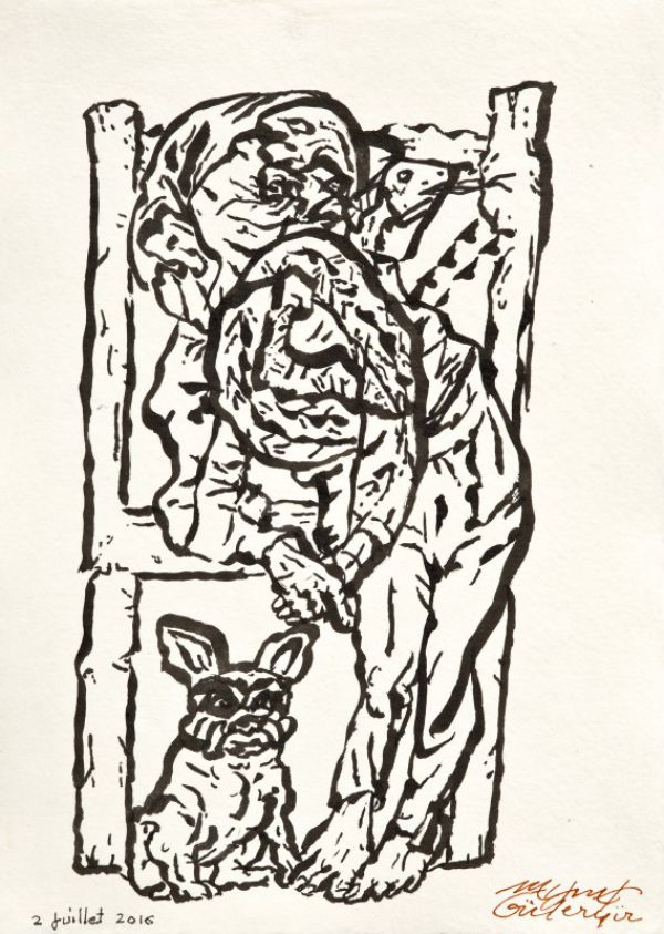 
                  Solutions Series-21, 2016, Ink on paper, 21 x 15 cm        