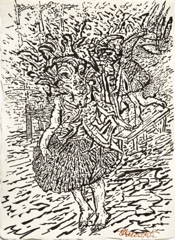 
                  Solutions Series-22, 2016, Ink on paper, 21 x 15 cm        