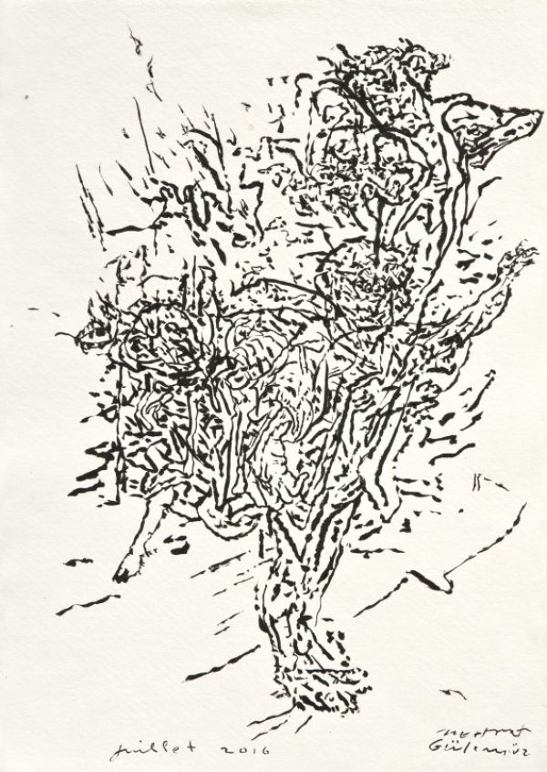 
                  Solutions Series-25, 2016, Ink on paper, 20.7 x 30 cm        