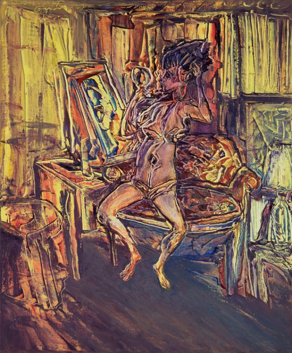 
                  While Waiting - The Mirror, 2017, Oil on canvas, 73 x 60 cm        