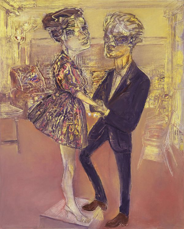 
                  Piédestal, 2018, Oil on canvas, 81 x 65 cm        