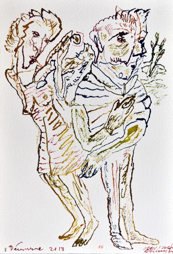 
                  The Garden of Complaints, 2018, Ecoline on Arches paper, 26 x 18 cm        