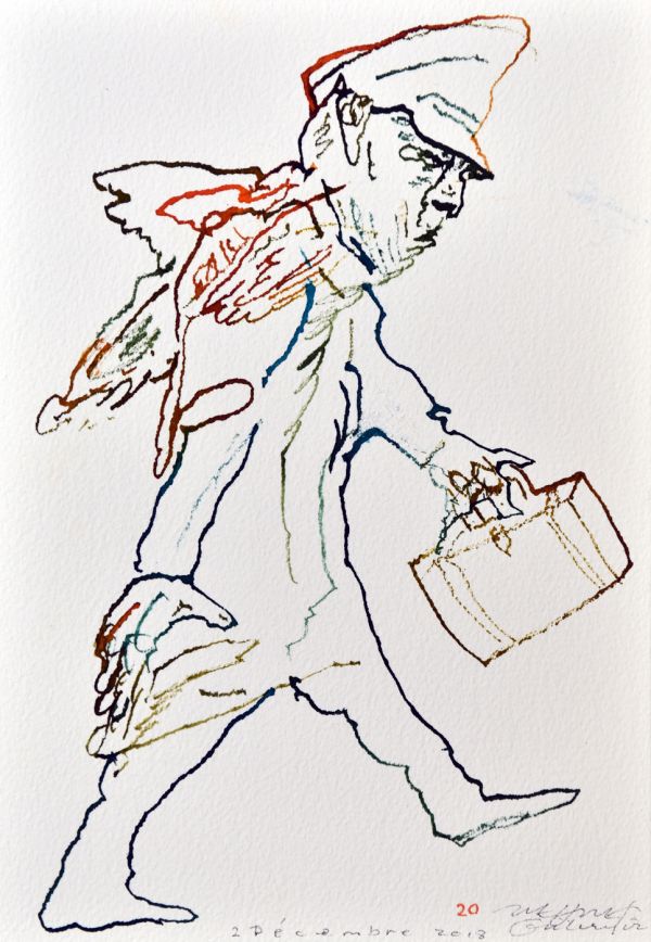 
                  Le Jardin des Plaintes / Dessin 20 / 2 Décembre 2018 Paris, 2018, Ecoline on arches paper, 26 x 18 cm        