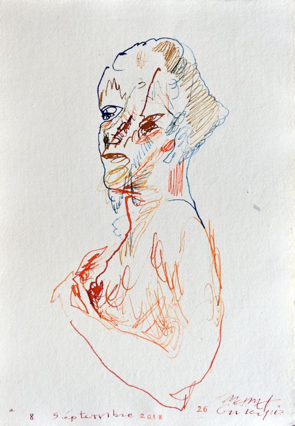 
                  Le Jardin des Plaintes / Dessin 26 AB / 8 Septembre 2018 Paris, 2018, Ecoline on arches paper, 30 x 21 cm        